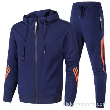 Felpa con cappuccio in cotone da uomo personalizzato jogging moring usura